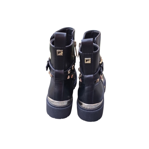 GUESS Oliy Woman's Ankle Boots Black  Studded Faux Leather Zipper Shelsea Size 7 - Picture 5 of 11